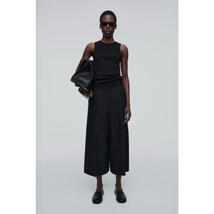 COS Black Wide-Leg Cropped Pants